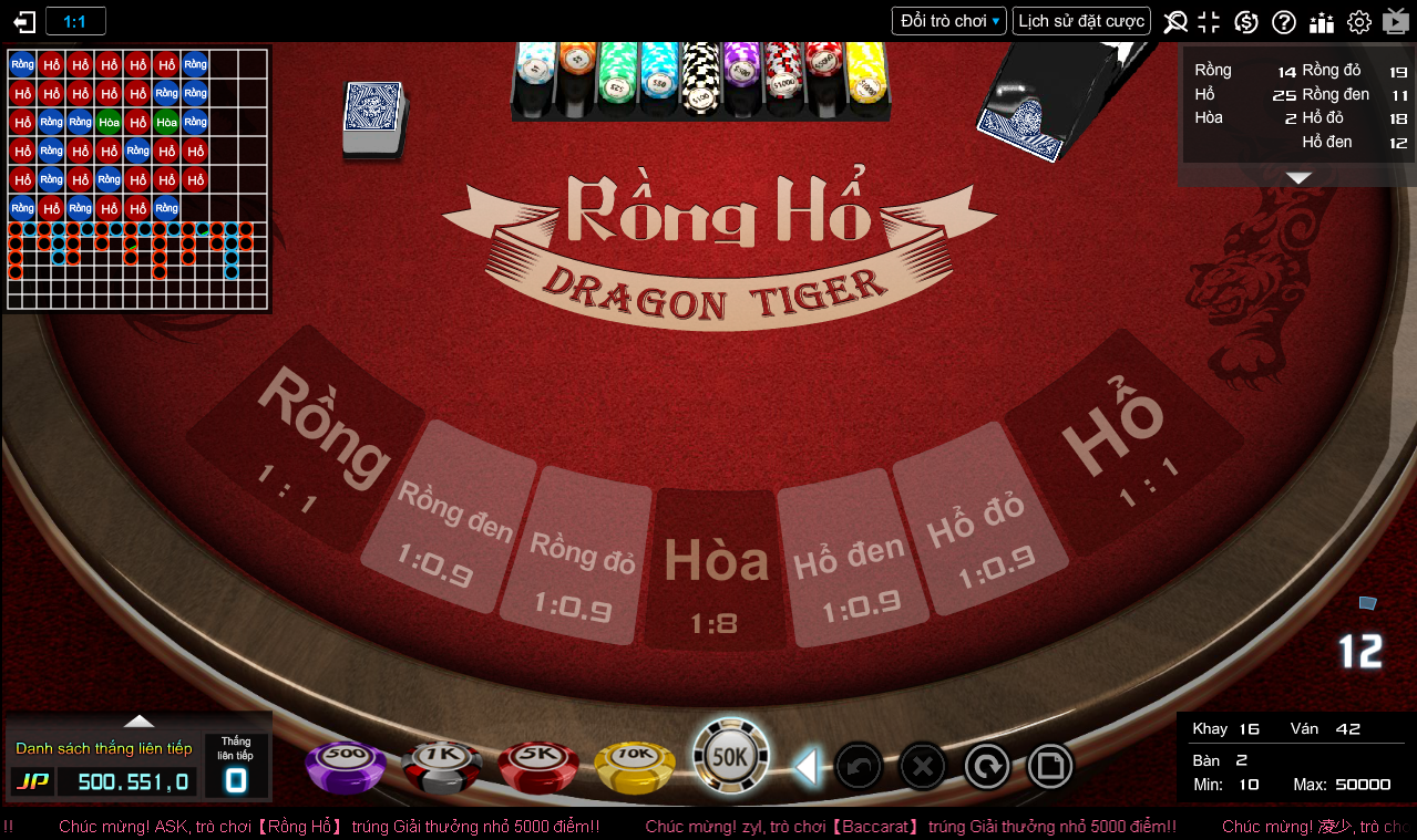 Game Rồng Hổ Onebet Online